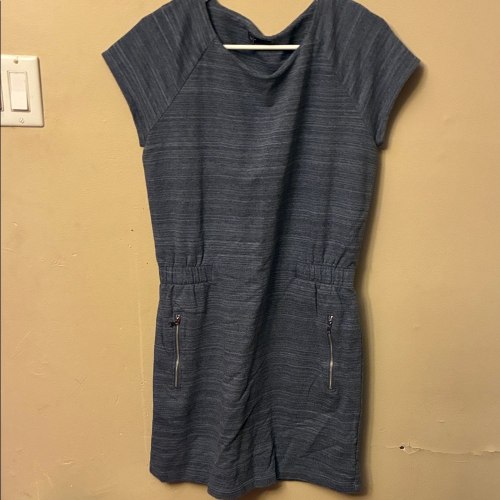 GAP Slate Blue Mini Dress with Zipper Accents